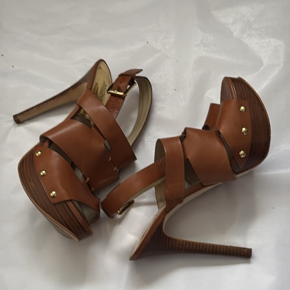 Brown High Heel Sandals - Picture 3 of 7